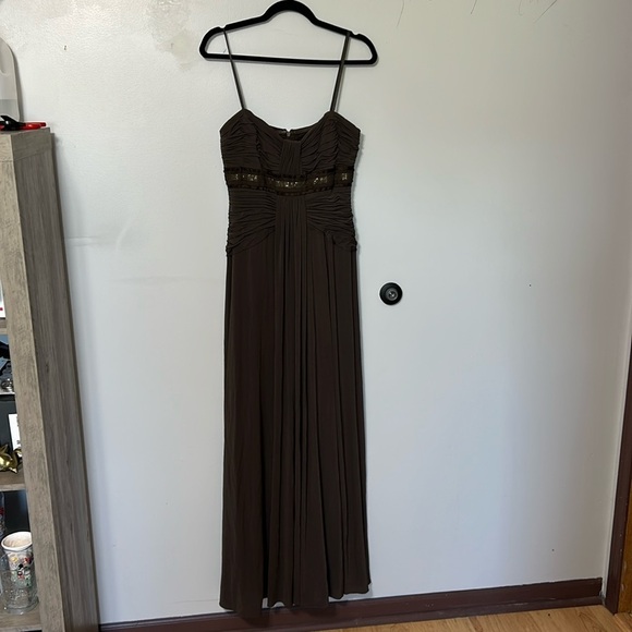 BCBGMAXARIZIA OAK "JVE65652" BEADED STRAPLESS LONG GOWN DRESS Size Medium - Picture 2 of 8